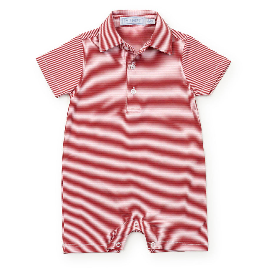Austin Boys' Performance Shortall by LH Sport - Red Stripes
