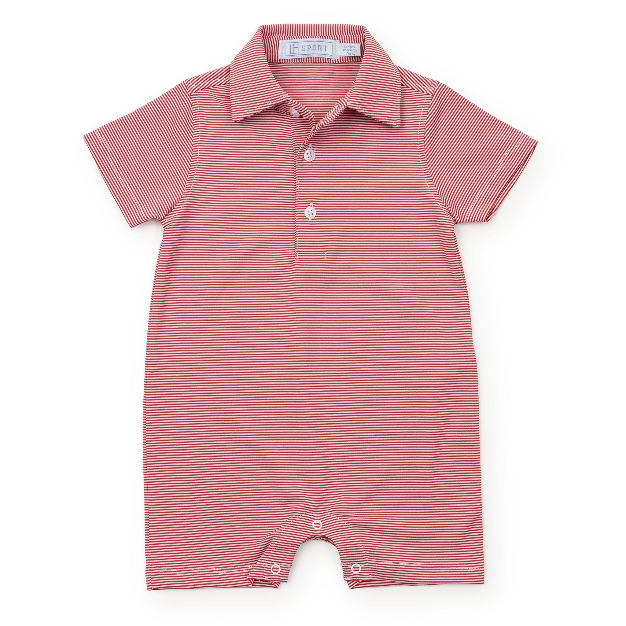 Austin Boys' Performance Shortall by LH Sport - Red Stripes