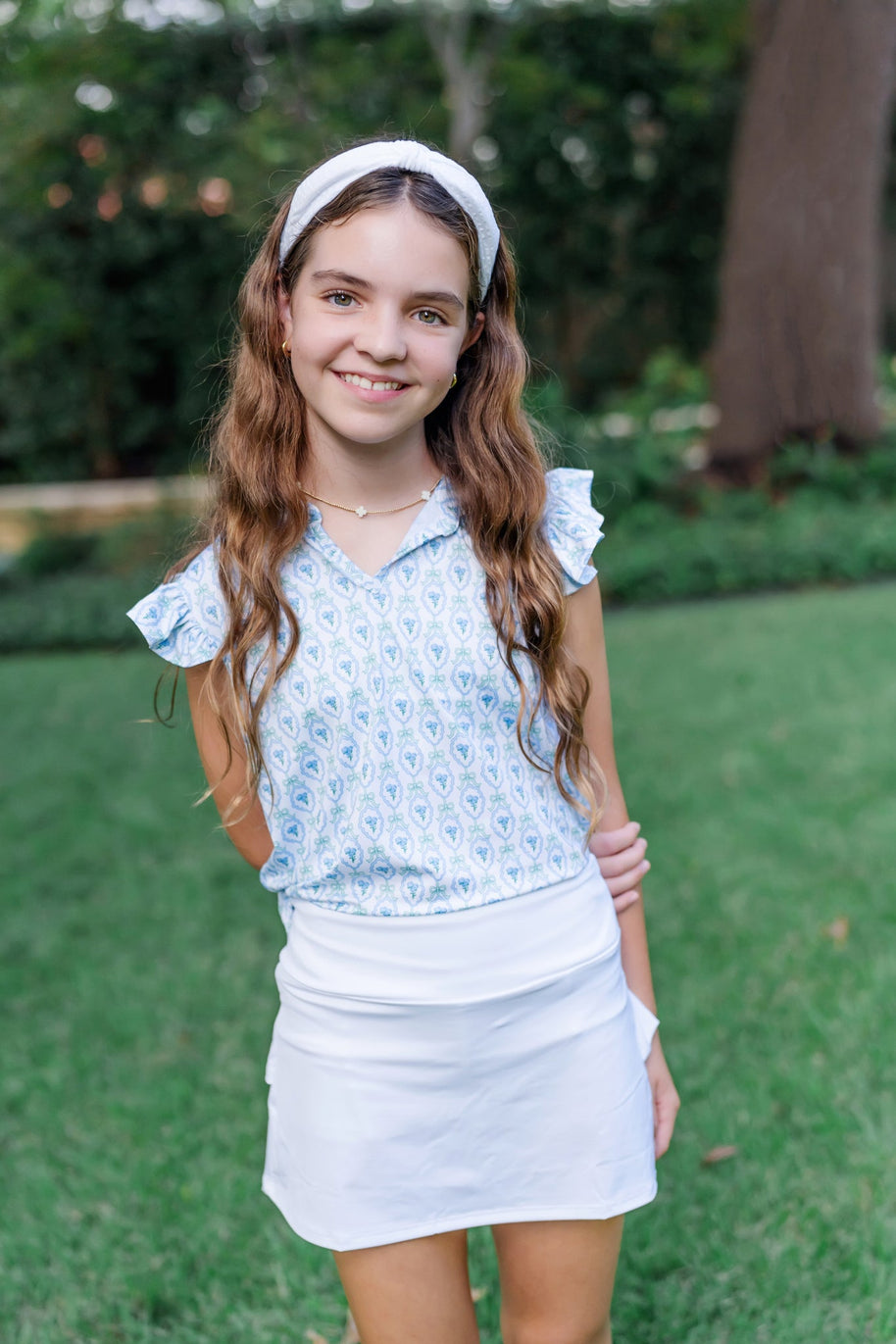 Ellie Girls' Sleeveless Performance Top by LH Sport - Hampton Blooms