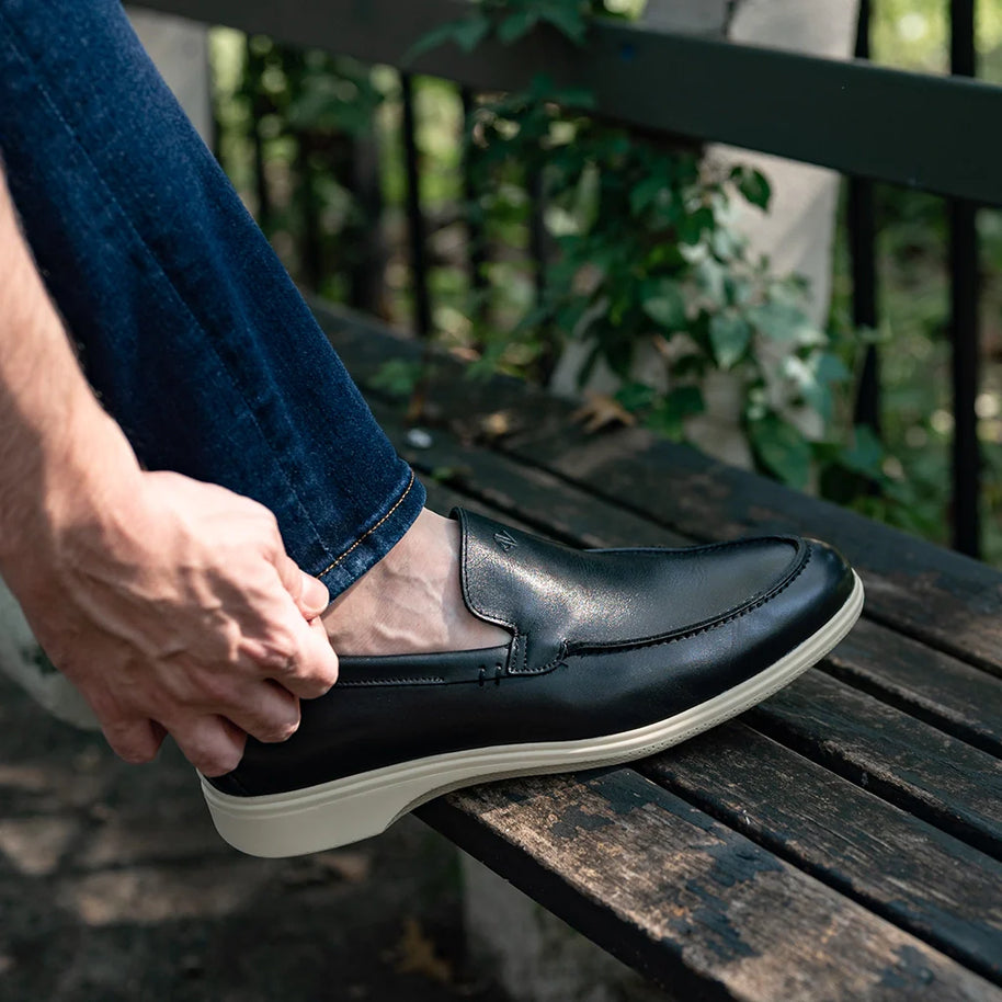 Amberjack The Loafer (Obsidian & Cream)