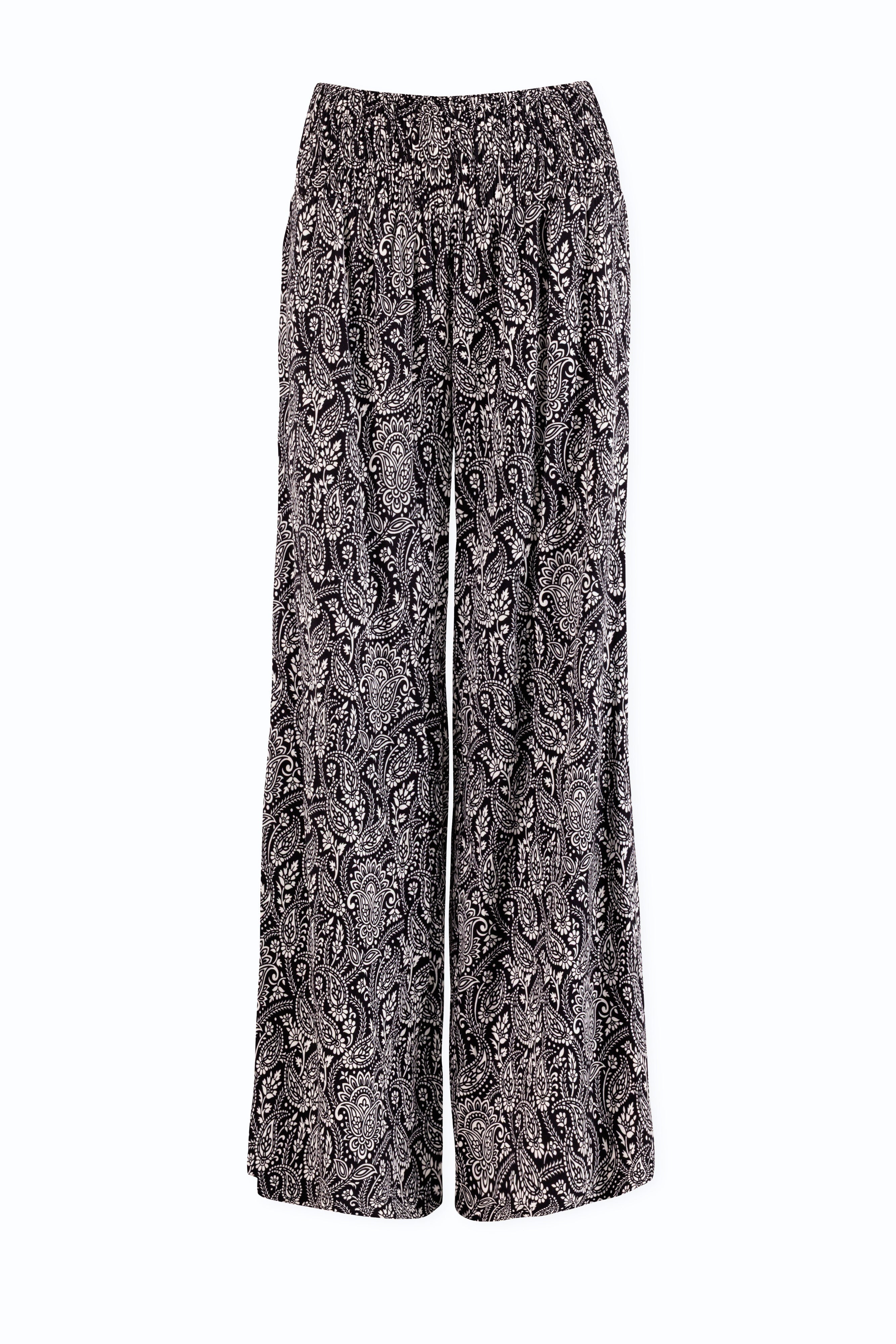 KiraGrace PORTOFINO TRAVEL PANT: BLACK PAISLEY