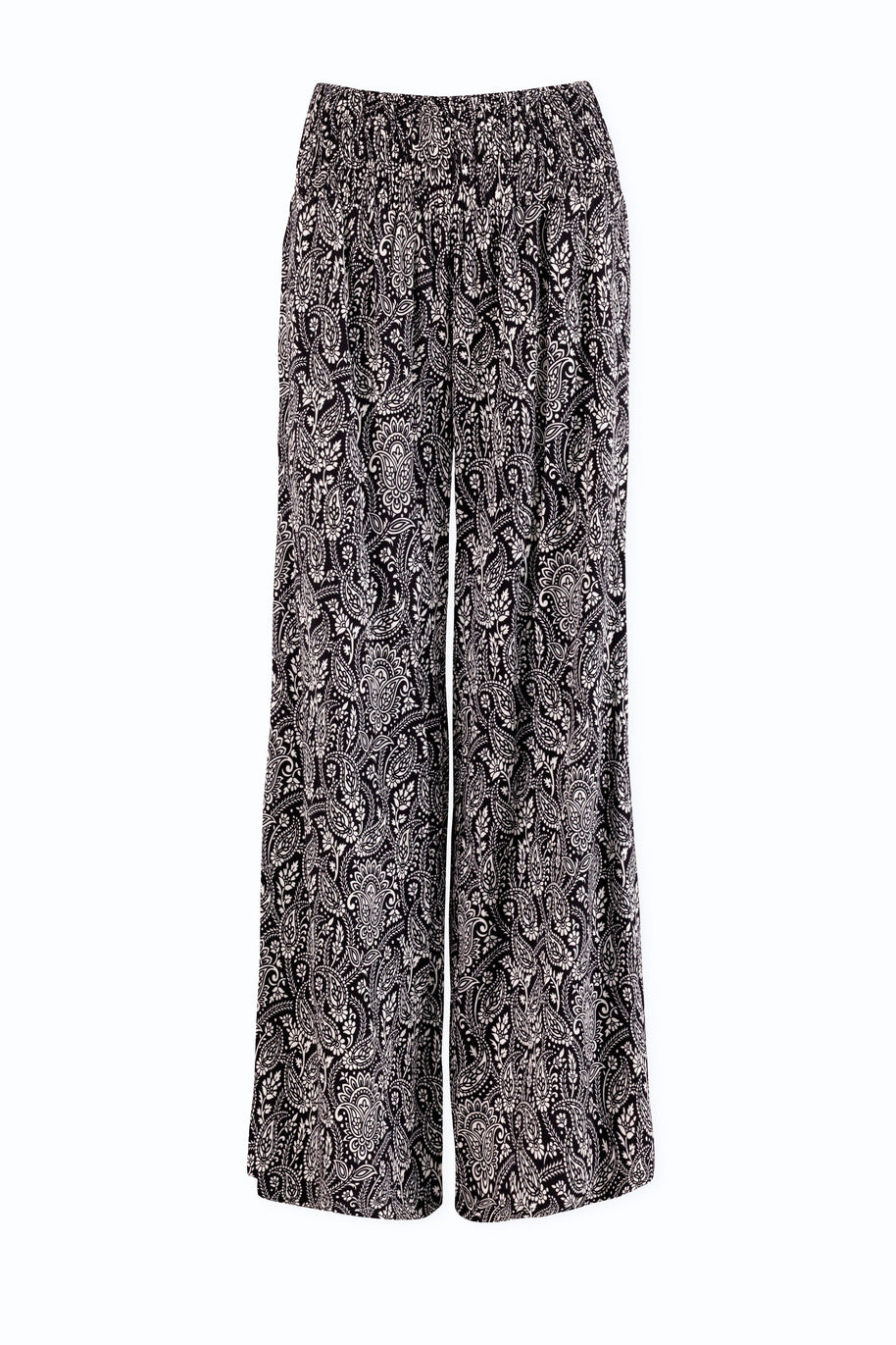 KiraGrace PORTOFINO TRAVEL PANT: BLACK PAISLEY