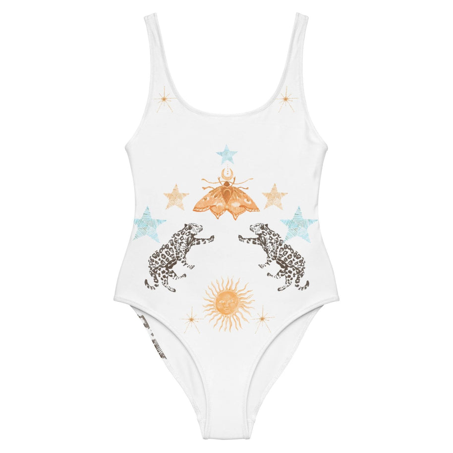 Lyra One Piece Swimsuit In White Jaguar