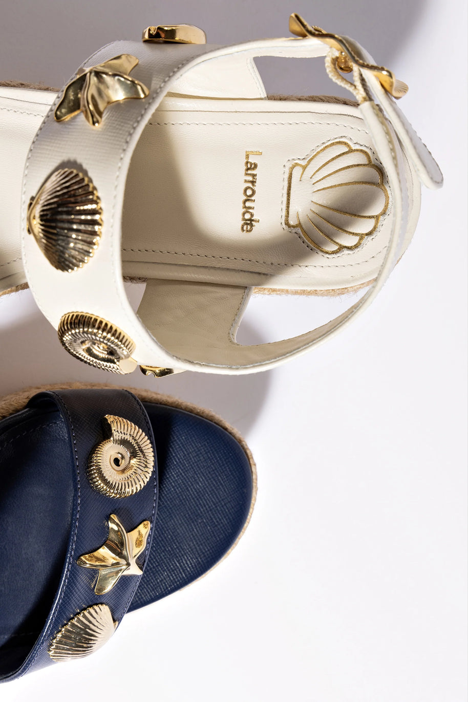 Madison Hi Espadrille In Ivory Saffiano