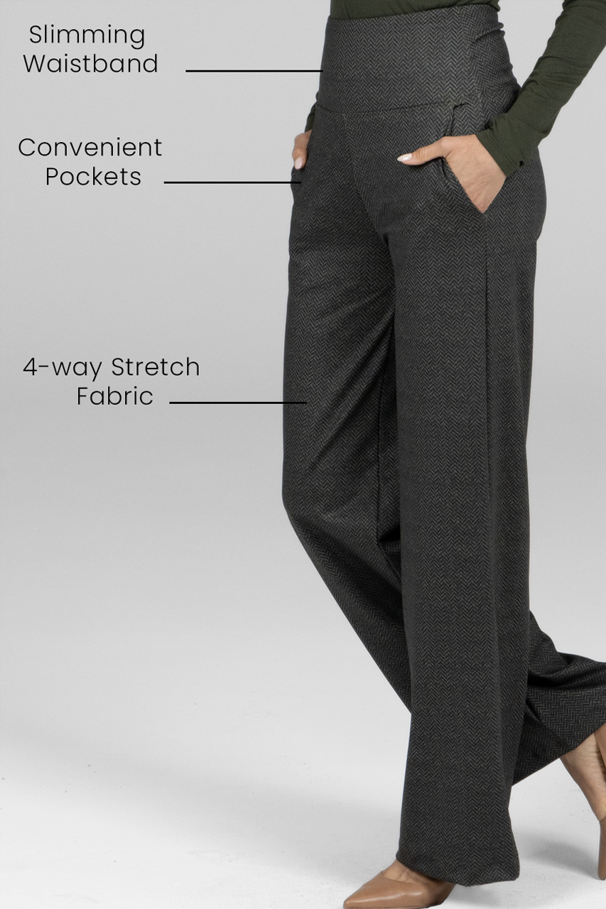 KiraGrace HIGH WAIST WIDE LEG PANT: OLIVE TWEED