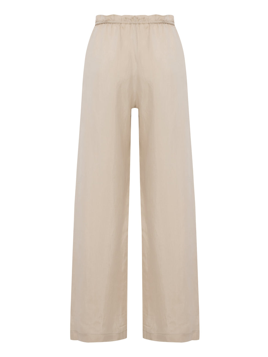The Handloom Lucid Flow Tie Pants - Sand