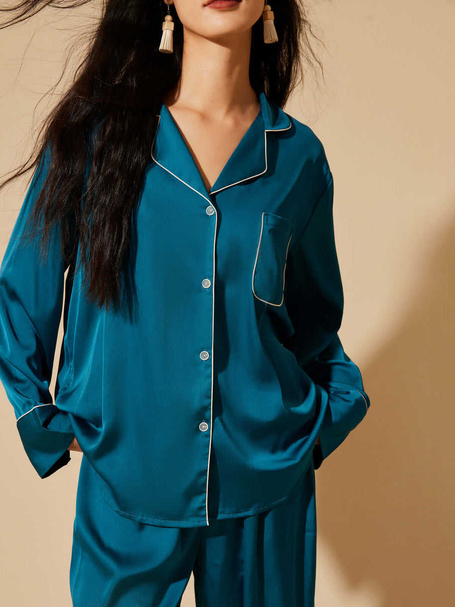 Ulivary Lapel Pajama Set 3 Pcs