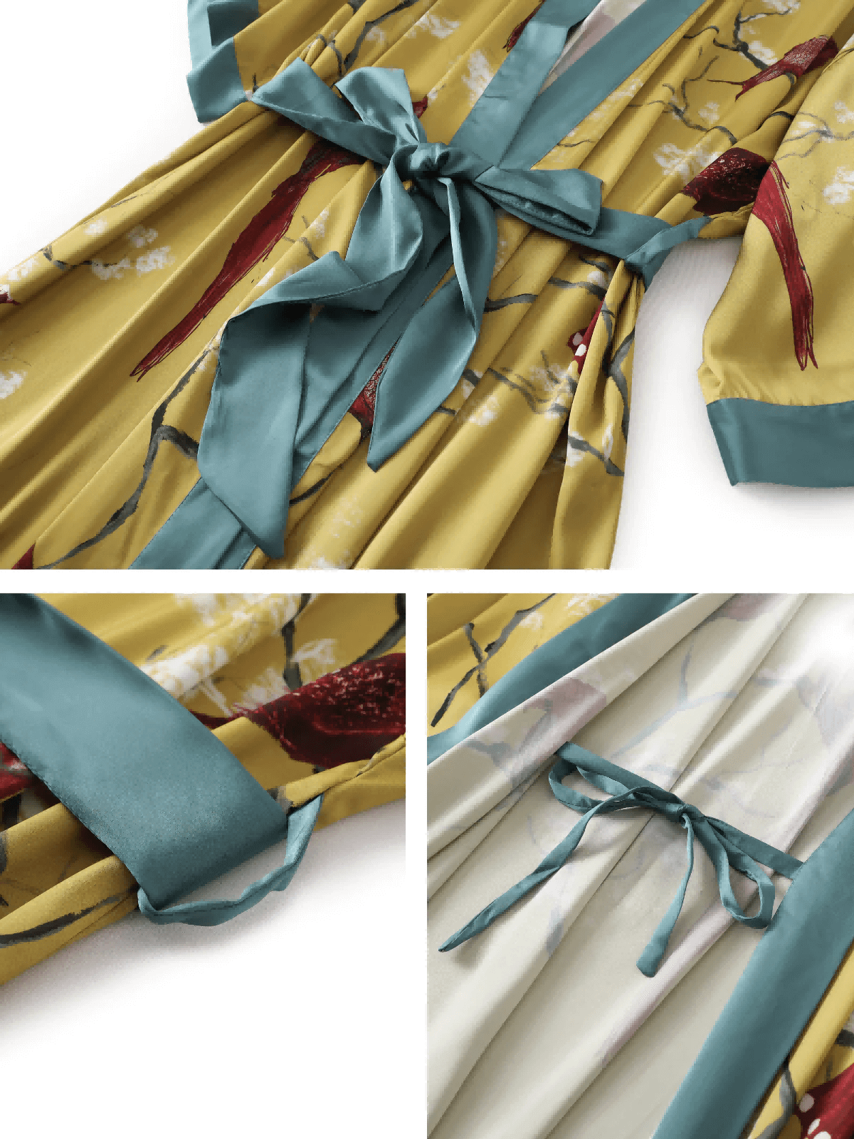 Ulivary Perched Bird Kimono Robe