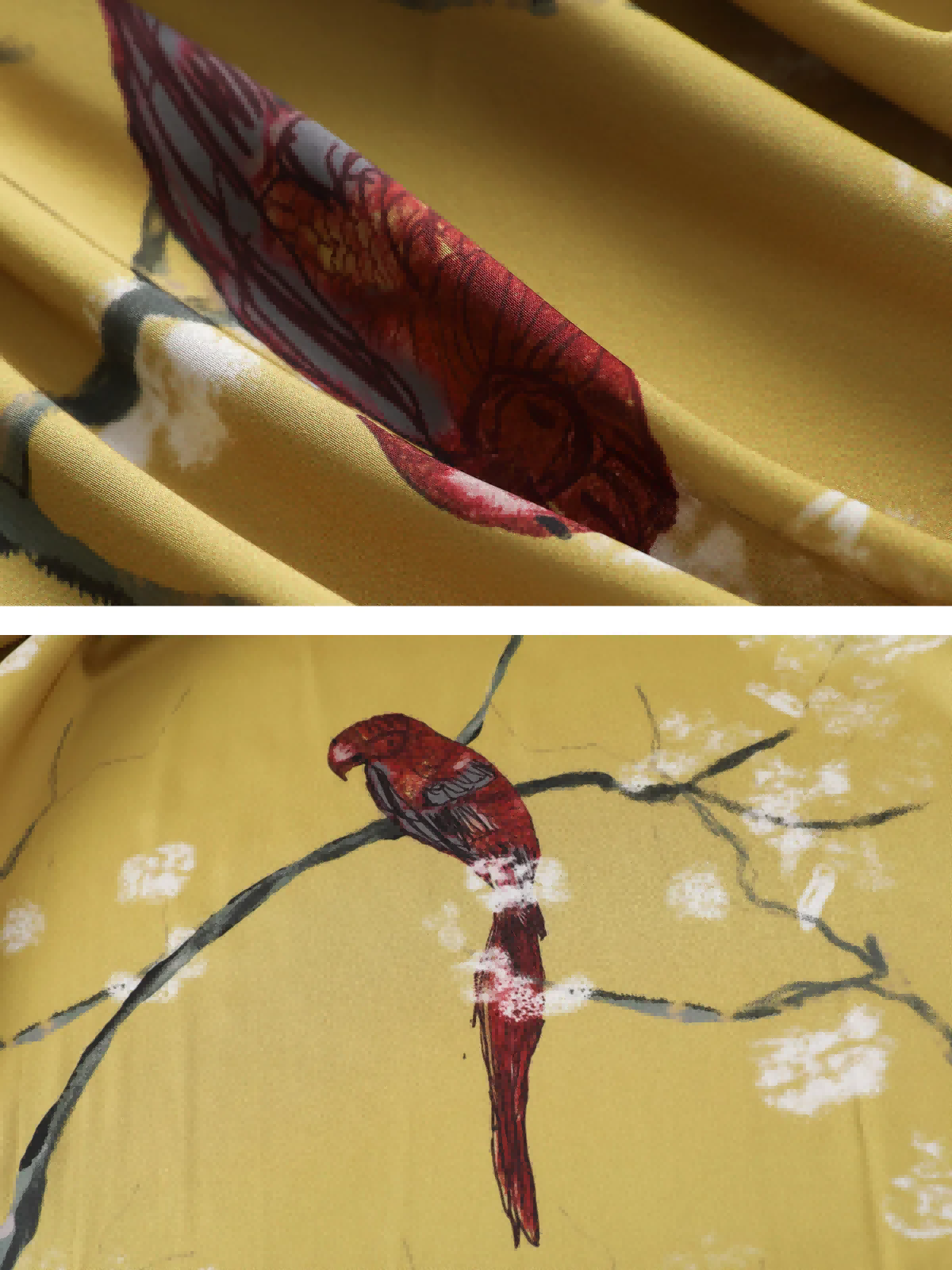 Ulivary Perched Bird Kimono Robe