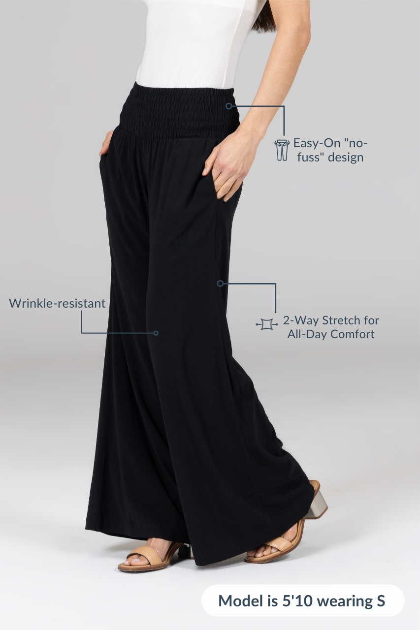 KiraGrace PORTOFINO TRAVEL PANT: BLACK