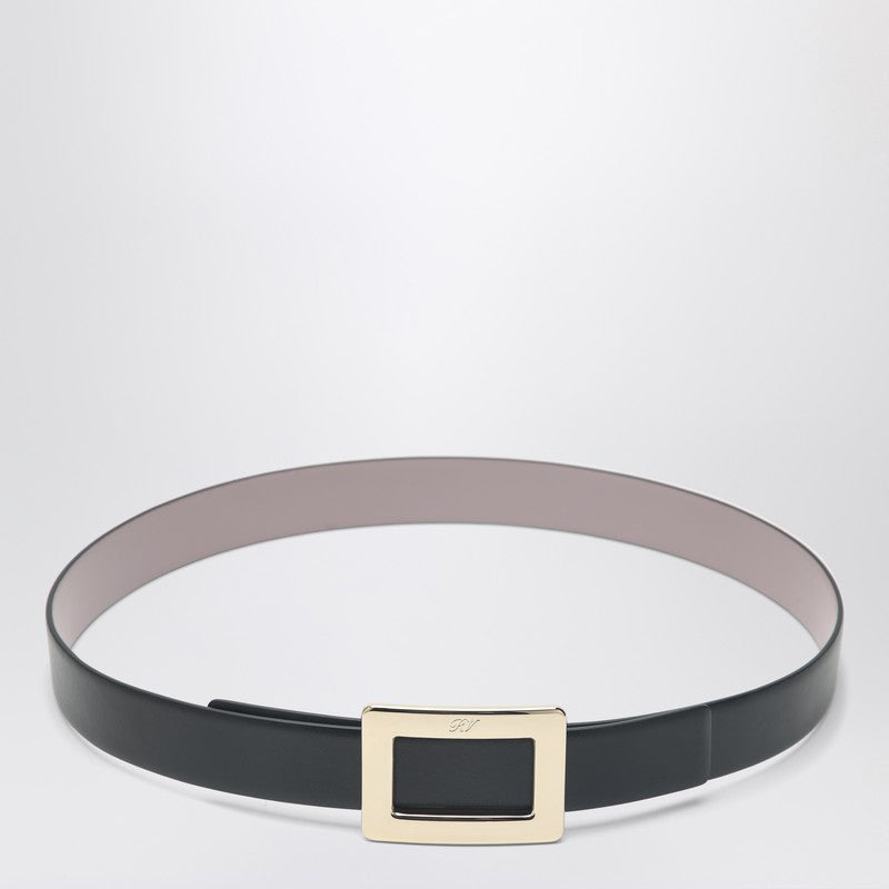 ROGER VIVIER Belle Vivier Black/pink Leather Belt – Blush Lux