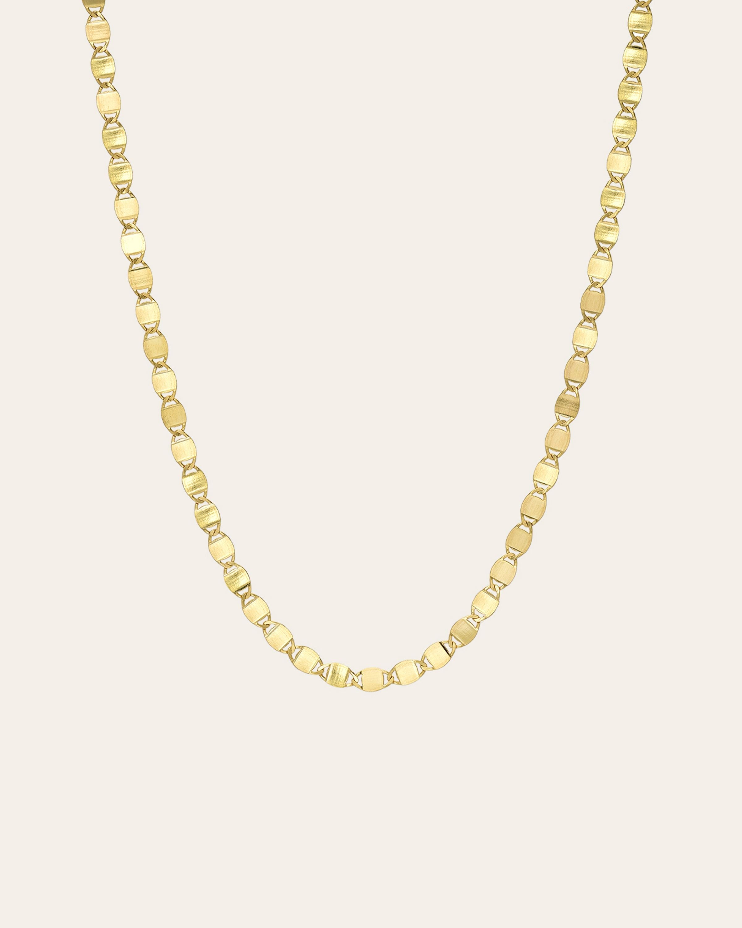 Zoe Lev 14k Gold Mirror Chain Link Necklace