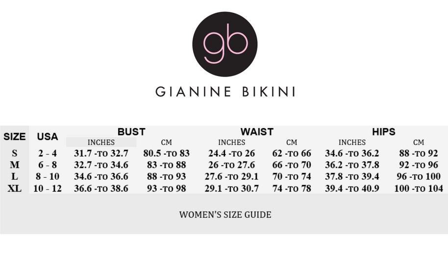 Gianine ISABELLE BIRDS & STRIPES Bikini Top
