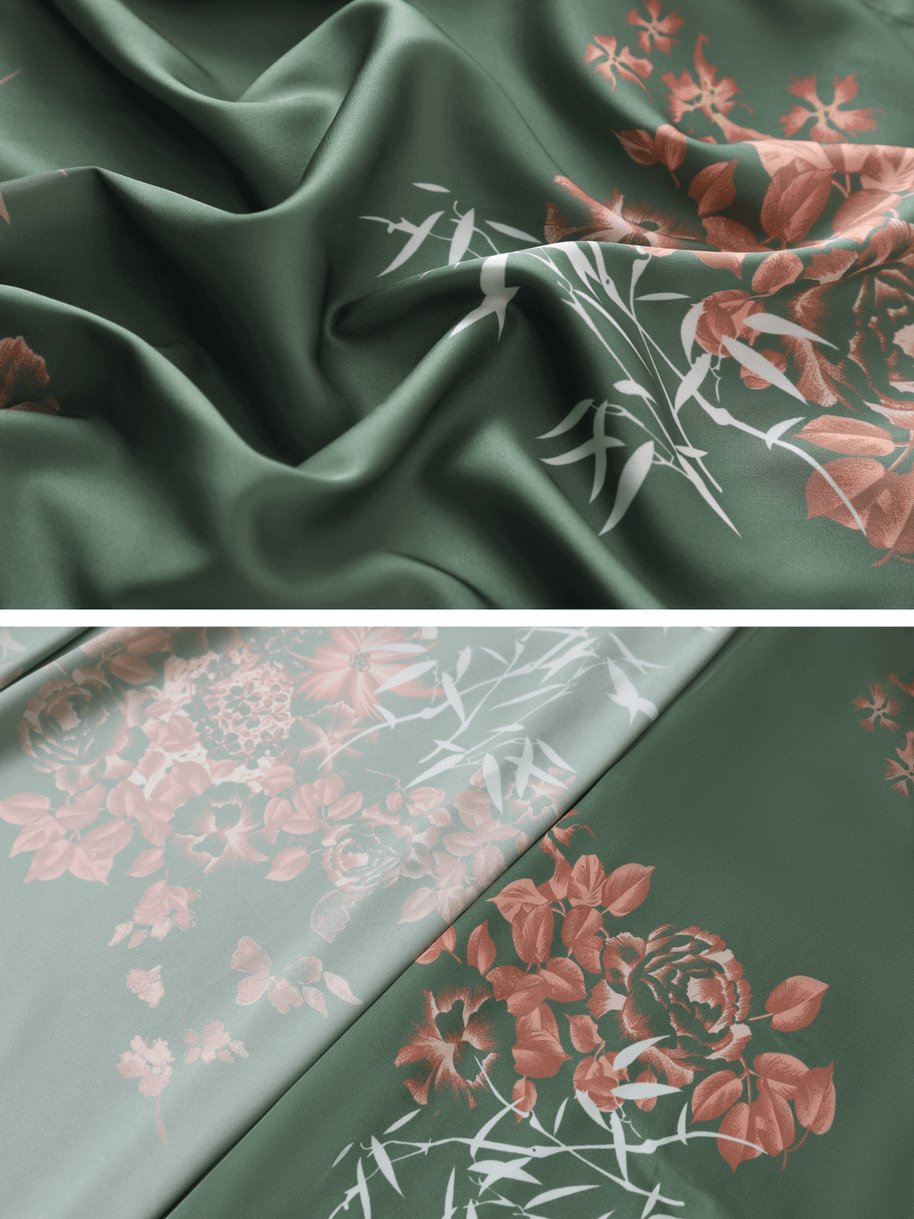 Ulivary Short Kimono Robe Olive