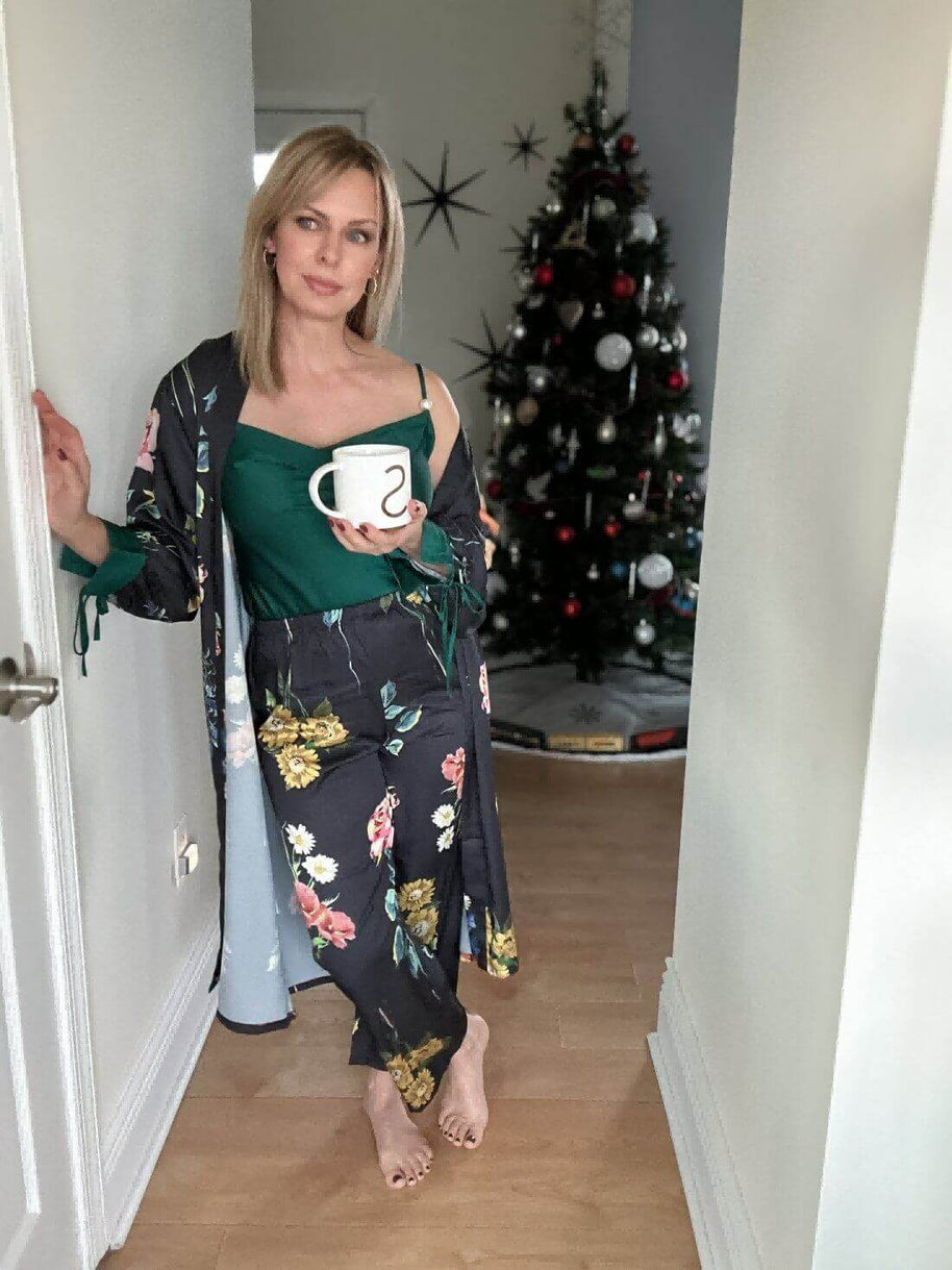 Ulivary Floral Pajama Set 3 Pcs