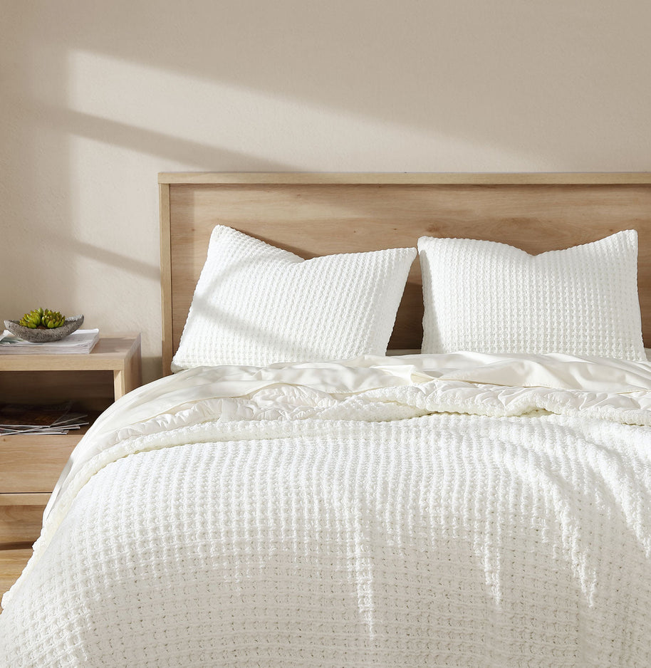 Sunday Citizen Snug Waffle + Bamboo Sham Set (more Colors)
