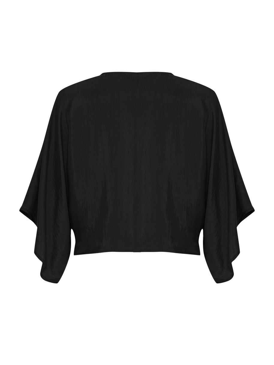 The Handloom Lucid Knot Top - Black