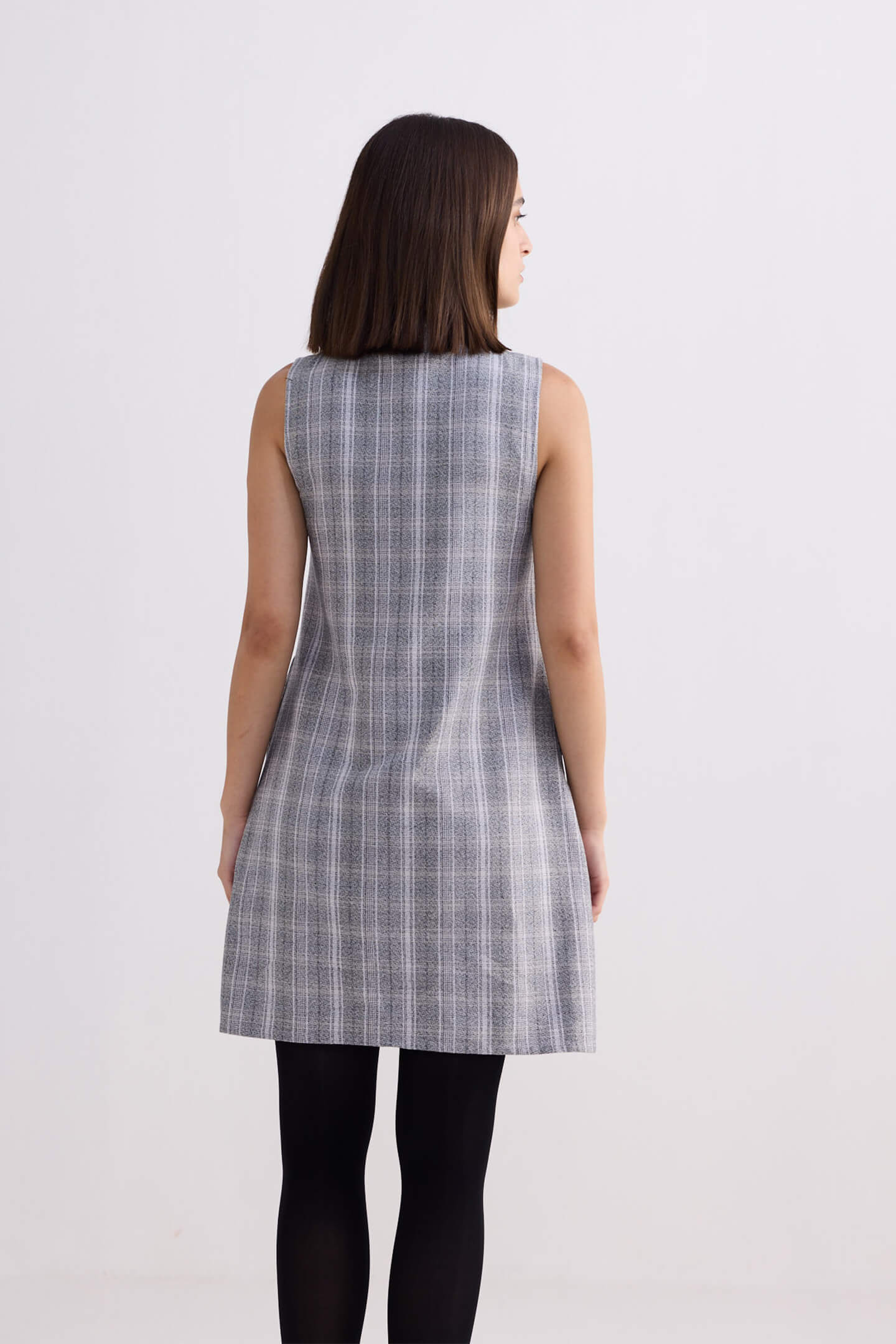 Reistor The Cotton Tweed Shift Dress in Grey