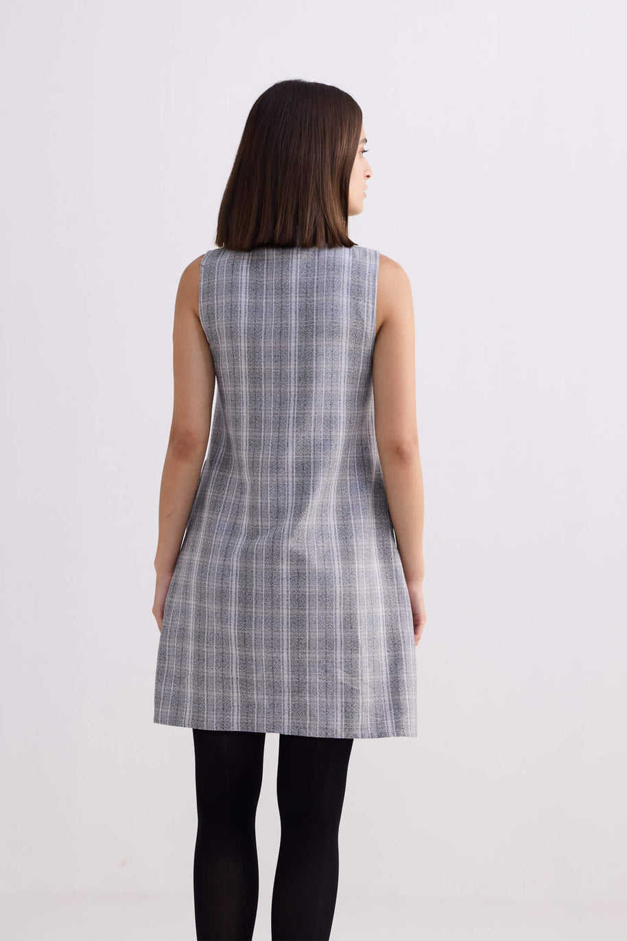 Reistor The Cotton Tweed Shift Dress in Grey