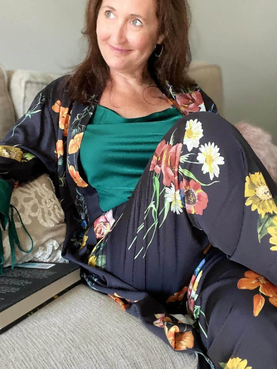 Ulivary Floral Pajama Set 3 Pcs