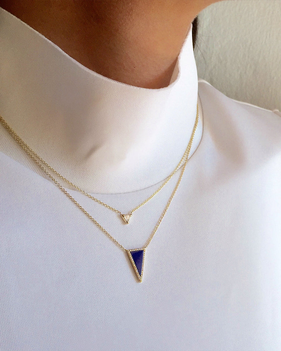 Zoe Lev Diamond Trillion Necklace
