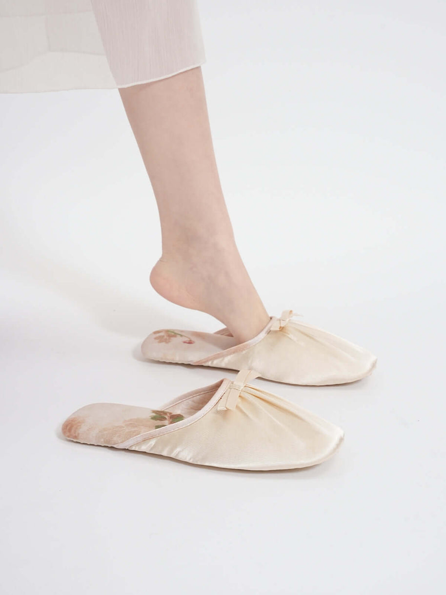 Ulivary Ink Floral Print Slippers (more colors)