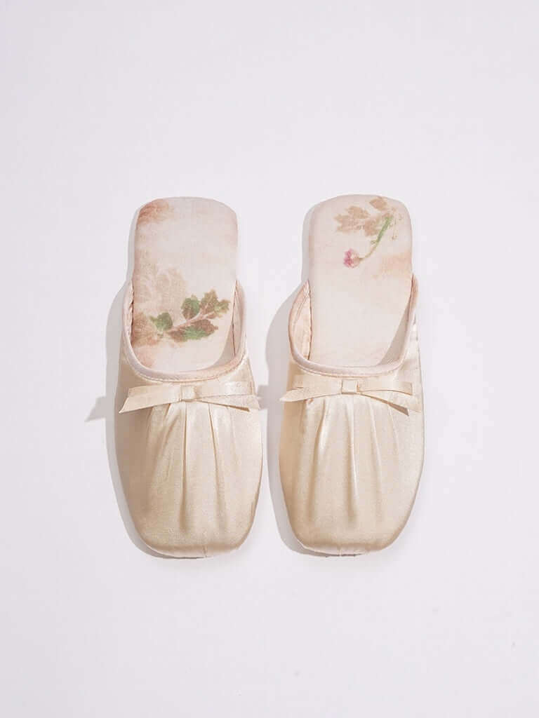Ulivary Ink Floral Print Slippers (more colors)