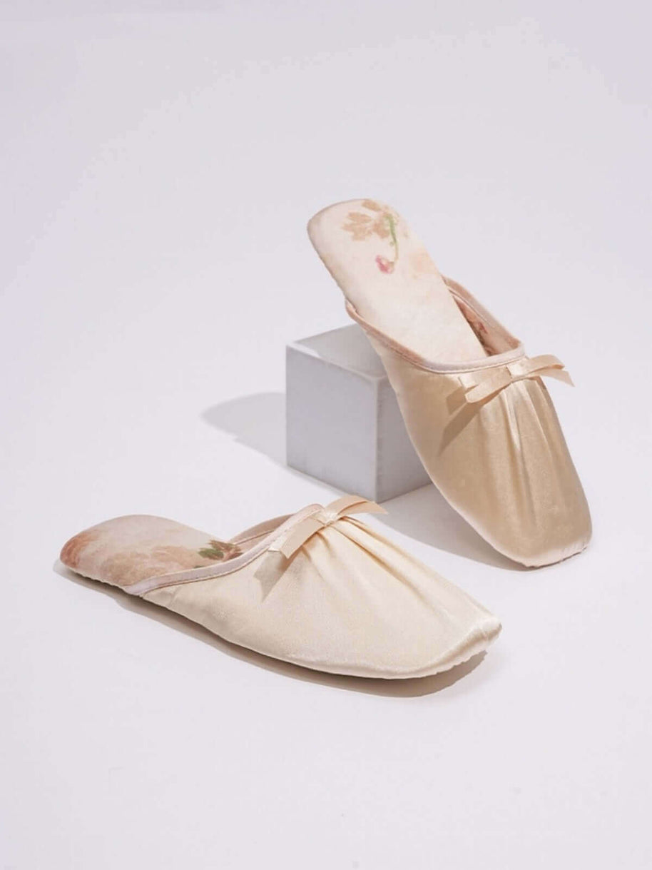 Ulivary Ink Floral Print Slippers (more colors)