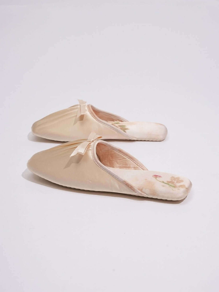Ulivary Ink Floral Print Slippers (more colors)