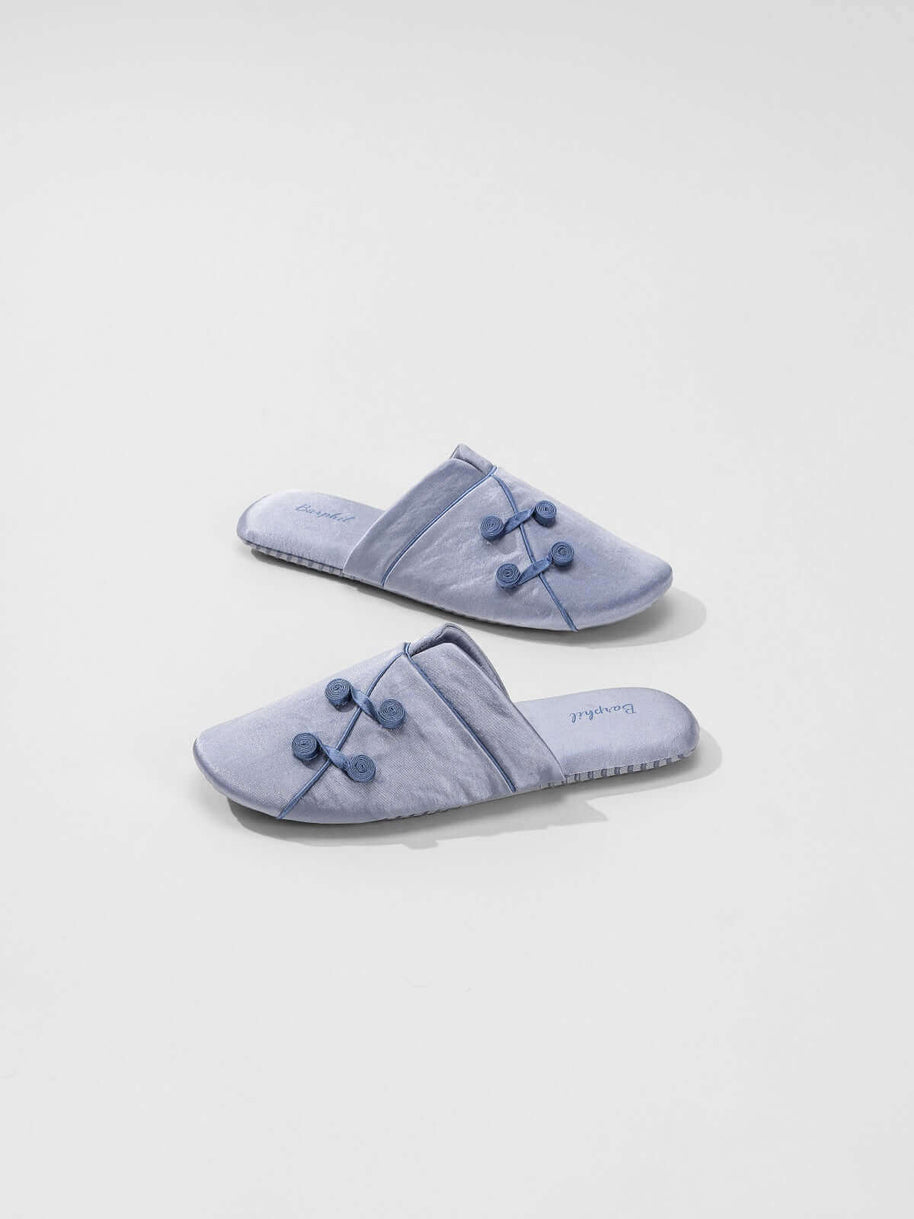 Ulivary Qipao Collar Buckle Asian Style Slippers