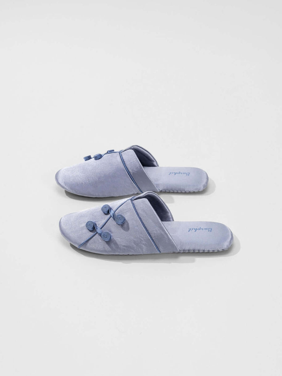 Ulivary Qipao Collar Buckle Asian Style Slippers