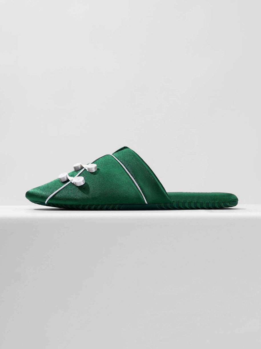 Ulivary Qipao Collar Buckle Asian Style Slippers