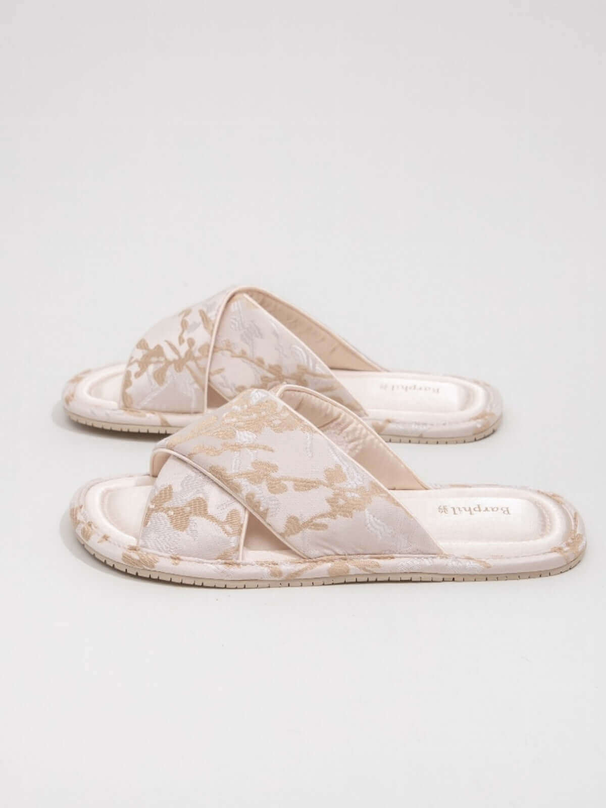 Ulivary Classic Cross-Strap Embroidery Slippers (more colors)