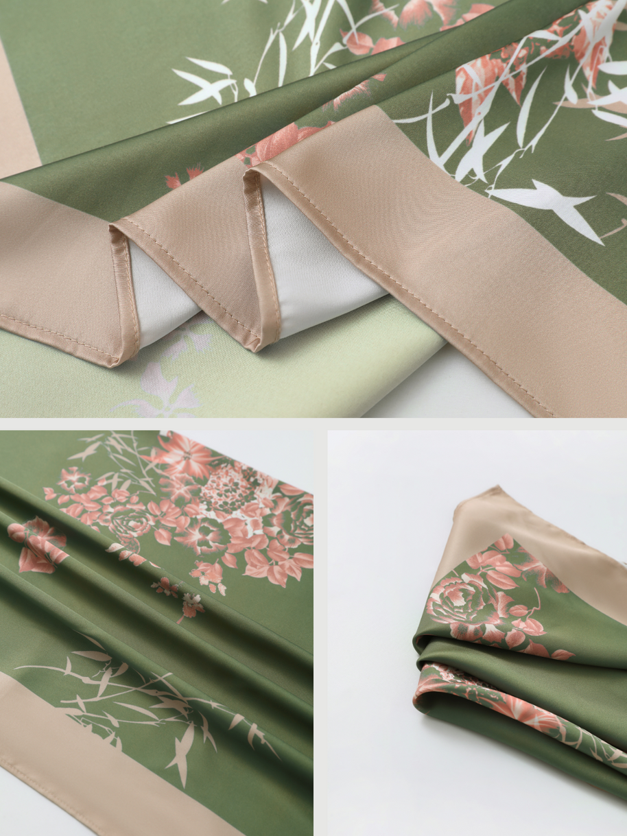 Ulivary Short Kimono Robe Olive