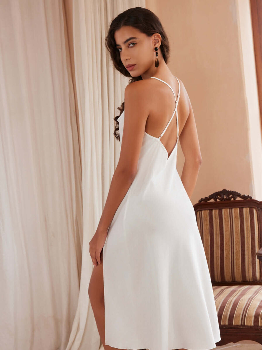 Ulivary Elegant Robe Dress & Pajama Set Bridal