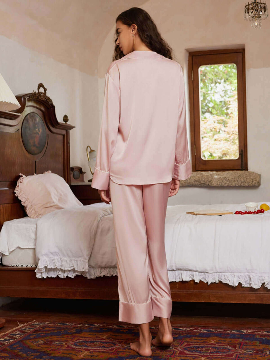 Ulivary Lapel Pajama Set 3 Pcs
