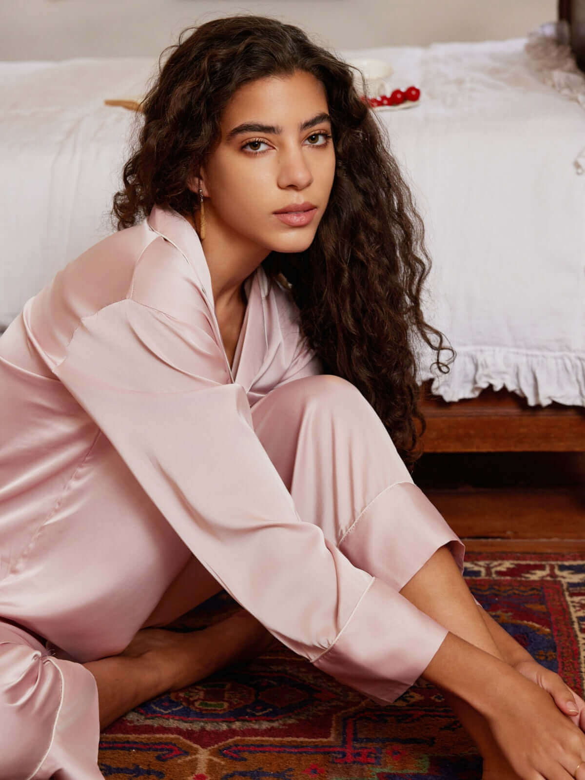 Ulivary Lapel Pajama Set 3 Pcs