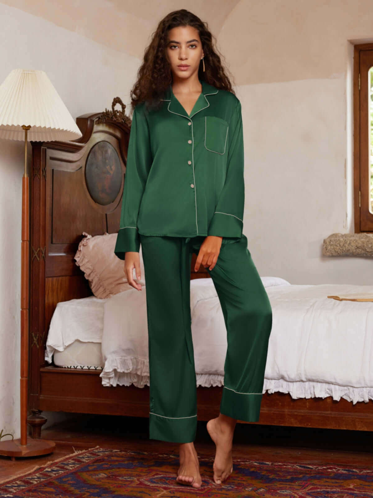 Ulivary Lapel Pajama Set 3 Pcs