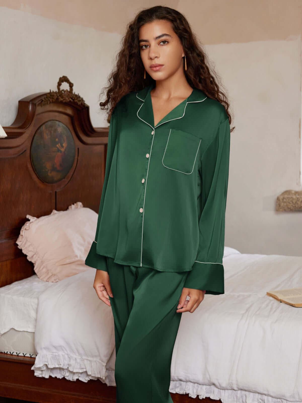 Ulivary Lapel Pajama Set 3 Pcs