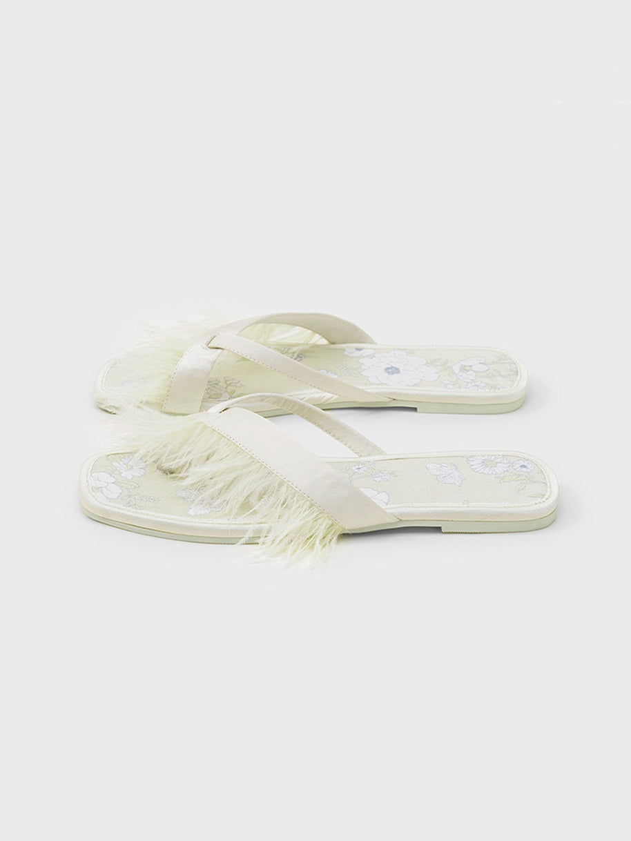 Ulivary Elegant Summer Toe Ring Slippers (more colors)
