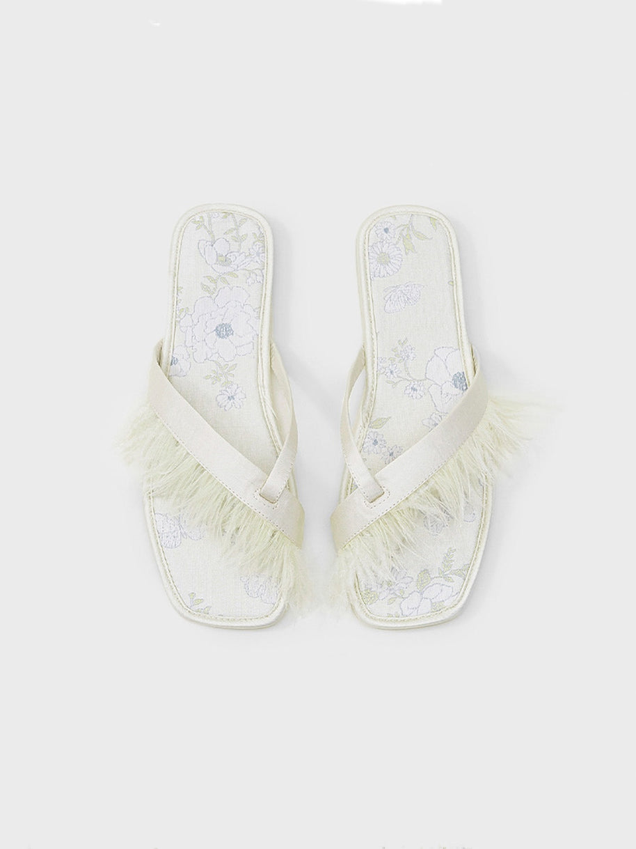 Ulivary Elegant Summer Toe Ring Slippers (more colors)