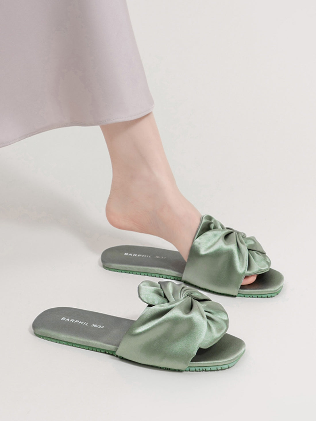 Ulivary Silky Satin Bow Slippers (more colors)