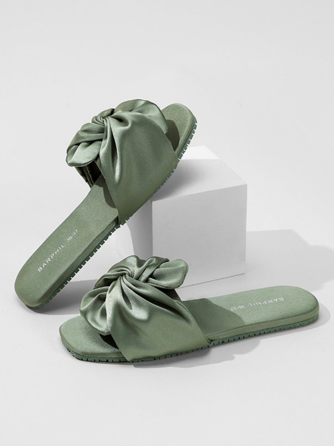 Ulivary Silky Satin Bow Slippers (more colors)