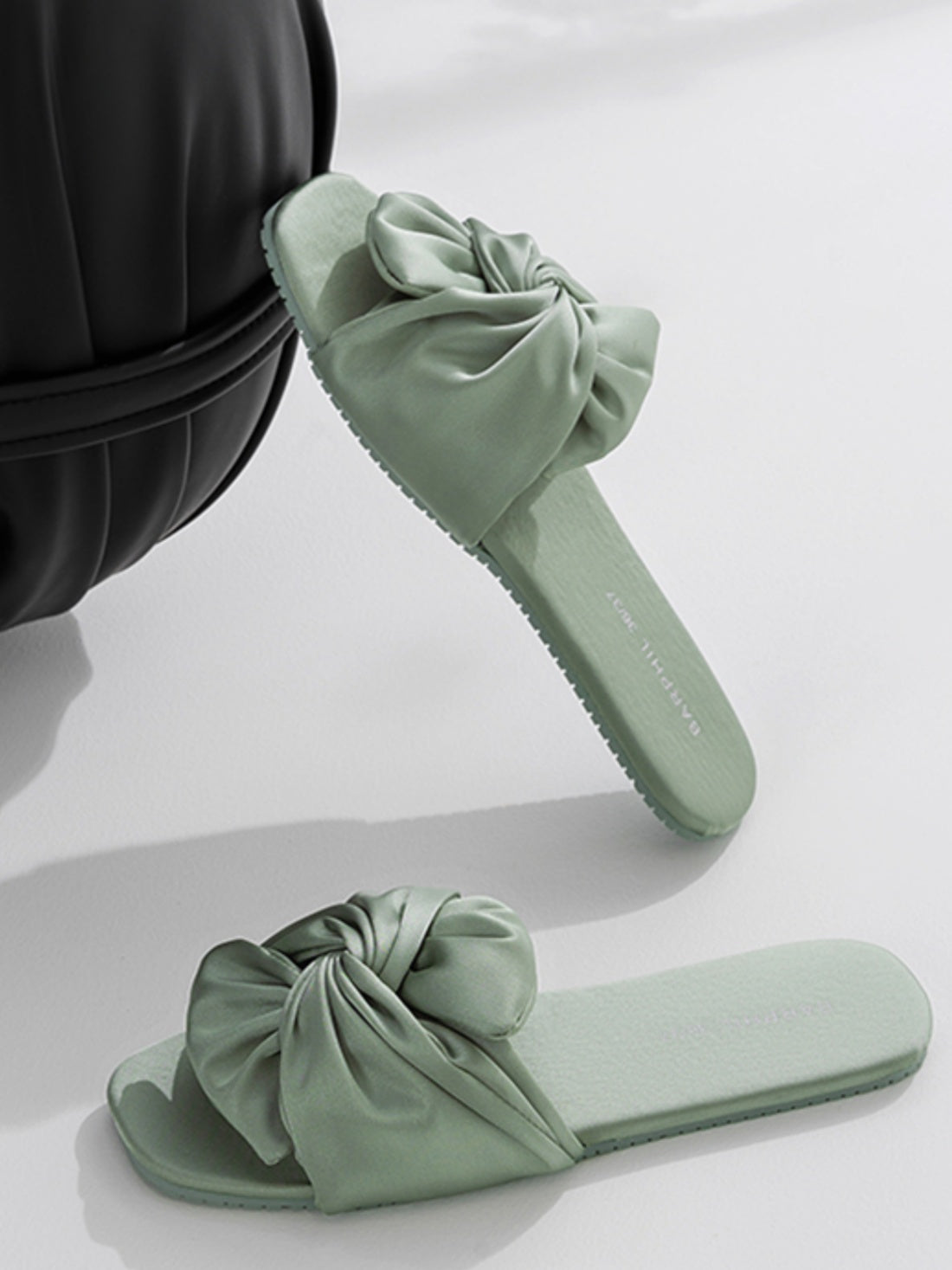 Ulivary Silky Satin Bow Slippers (more colors)