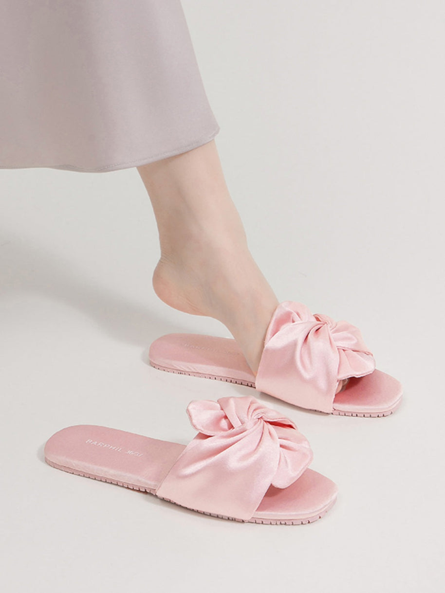 Ulivary Silky Satin Bow Slippers (more colors)