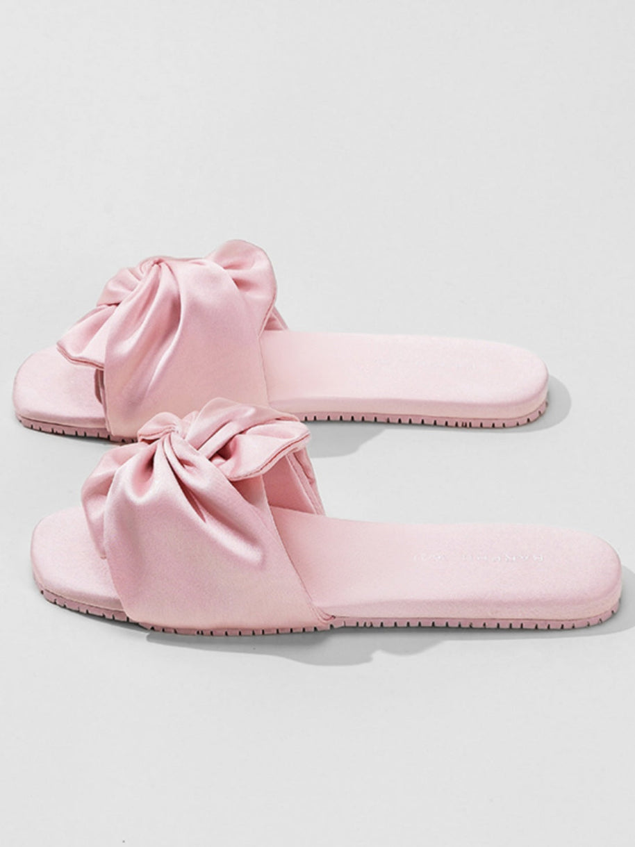 Ulivary Silky Satin Bow Slippers (more colors)