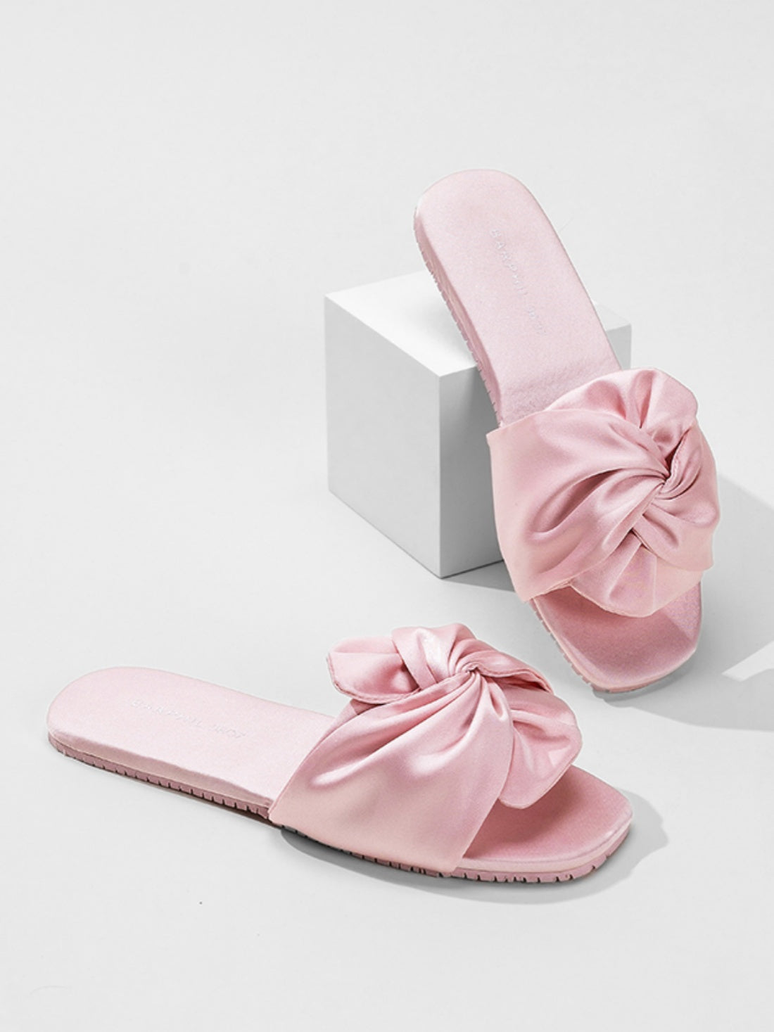 Ulivary Silky Satin Bow Slippers (more colors)