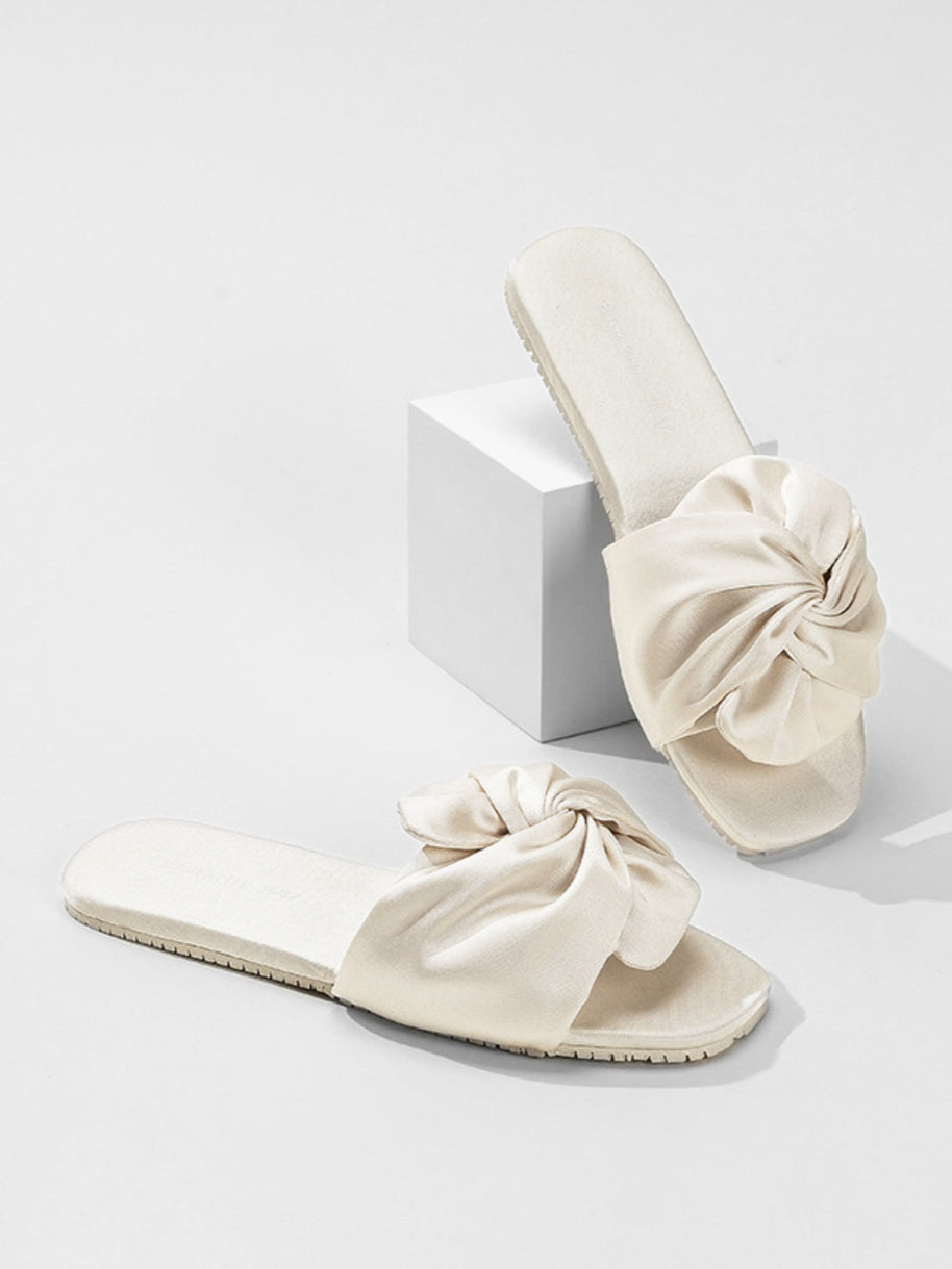 Ulivary Silky Satin Bow Slippers (more colors)