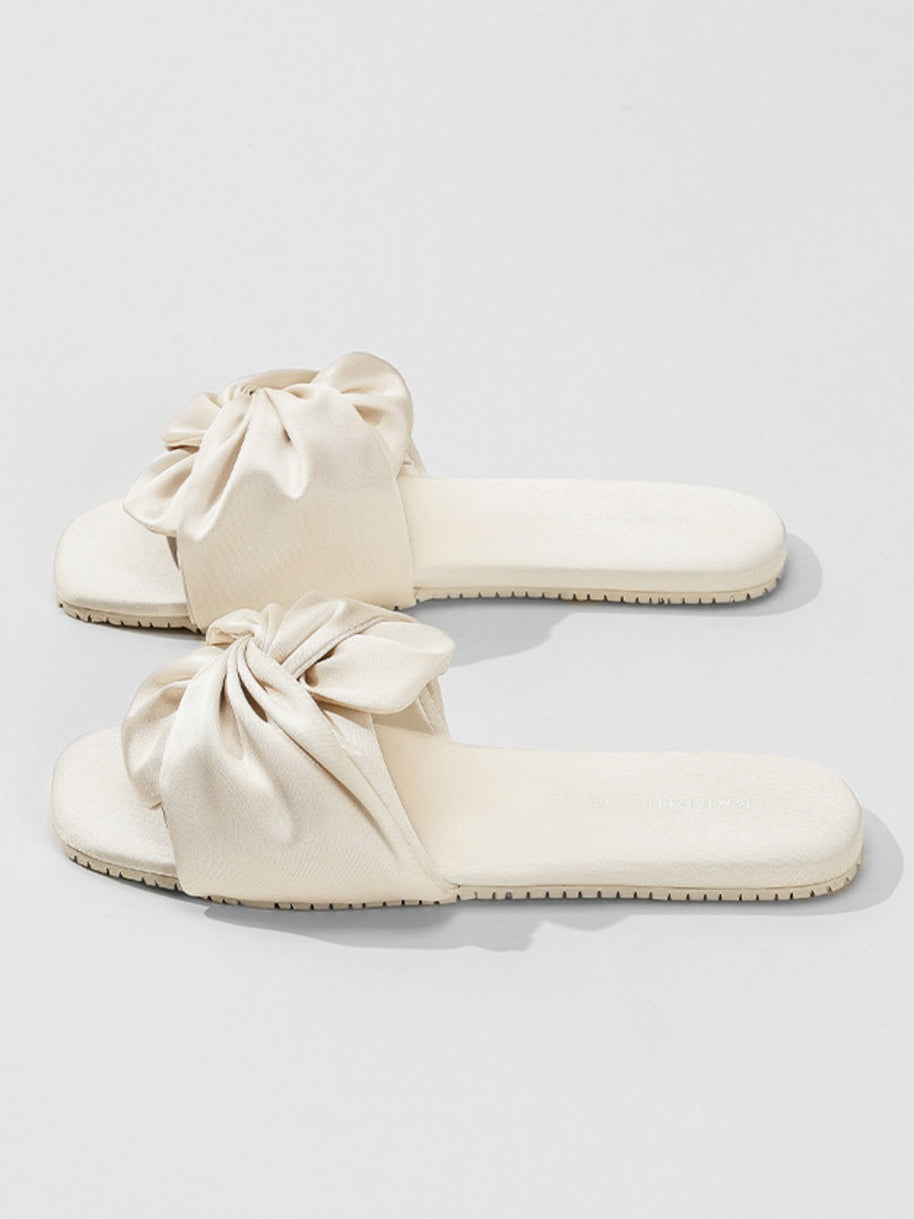 Ulivary Silky Satin Bow Slippers (more colors)