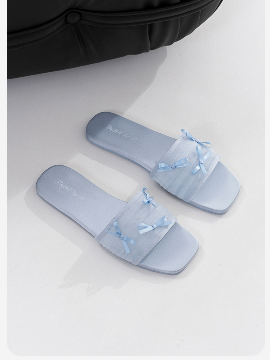 Ulivary Fairy Mesh Bow Home Slippers (more colors)